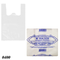 Пакети майка білі 16х28 см (0400)