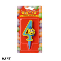 Свічка тортова цифра 4 Смайл (0378)