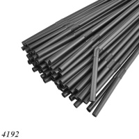 Соломка з вигином d5 210 мм 150 шт чорна (4192)