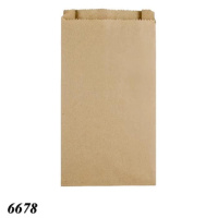 Крафтовий пакет з ручками 17×23×5,5 см уп. 100 шт Бурий (6678)