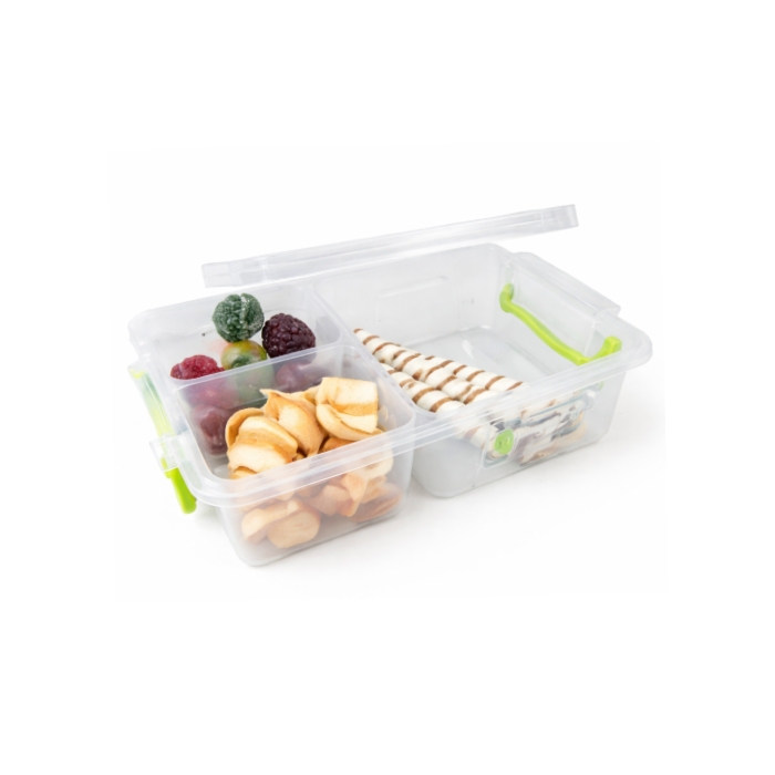  Контейнер харчовий потрійний з ручками 1,63 л