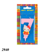 Свічка тортова цифра 7 Кітті (2940)