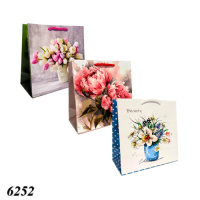 Пакет подарунковий паперовий 16х16х8 см (6252)