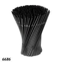 Соломка з вигином d5 210 мм 200 шт Чорний (6686) Соломка з вигином d5 210 мм 200 шт Чорний (6686)