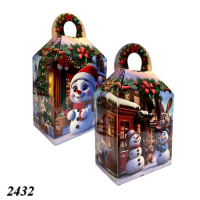 Новорічна коробка Сніговики 700 гр (2432)