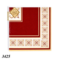 Серветки Luxy "Верона" червона 33x33 см 18 шт трьохшарові (3425)