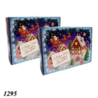 Новорічна коробка  моноблок Фіолетова 900 гр (1295) Новорічна коробка  моноблок Фіолетова 900 гр (1295)