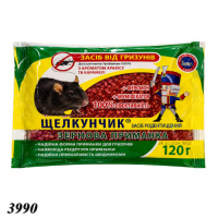 Засіб від пацюків і мишей Щелкунчик зерно 120 гр (3990)