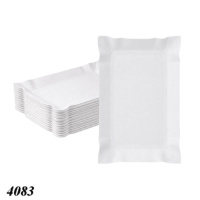 Тарілка паперова прямокутна 15х22 см (4083)