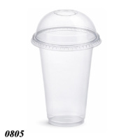 Стакан з купольною кришкою з отвором 420 мл (0805)