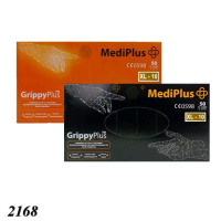 Рукавички нітрилові чорні/помаранчеві  MediPlus 50 шт XL (2168)