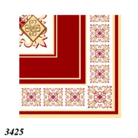 Серветки Luxy "Верона" червона 33x33 см 18 шт трьохшарові (3425)