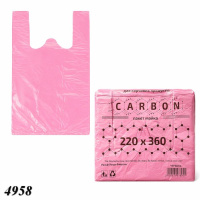 Пакети майка Carbon рожеві 22х36 см (4958)