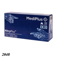 Рукавички нітрилові фіолетові MediPlus 100 шт  M (2048)