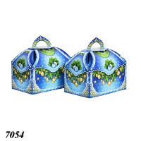 Новорічна коробка Скриня Кульки 800 гр (7054)