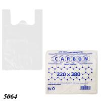 Пакети майка Carbon білі 22х38 см (5064)