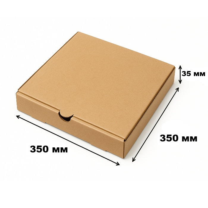 Коробка для піци Крафт 35x35x3.5 см Коробка для піци Крафт 35x35x3.5 см