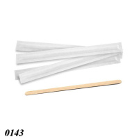 Мішалка для кави дерев'яна в індивідуальній упаковці 14 см  (0143)