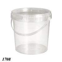 Відро харчове з кришкою 1 л Прозоре (1708)
