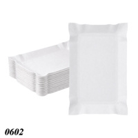 Тарілка паперова прямокутна 14х19 см (0602)