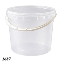 Відро харчове з кришкою 5 л Прозоре (1687)