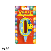 Свічка тортова цифра 0 Смайл (0414)