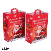 Новорічна коробка Прямокутна Червона 800 гр (1389) Новорічна коробка Прямокутна Червона 800 гр (1389)