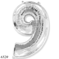 Кулька фольгована  цифра  "9"  81см (6520)