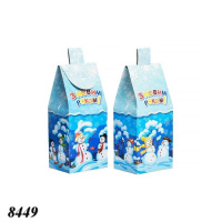 Новорічна коробка Дім з комином Сніговики 350 гр (8449)