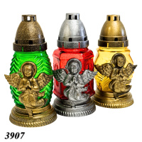 Свічка лампадка Янгол Червона d 9 см h 18 см (3907)