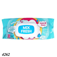 Вологі серветки Mix Fresh 120 шт з клапаном (4262)