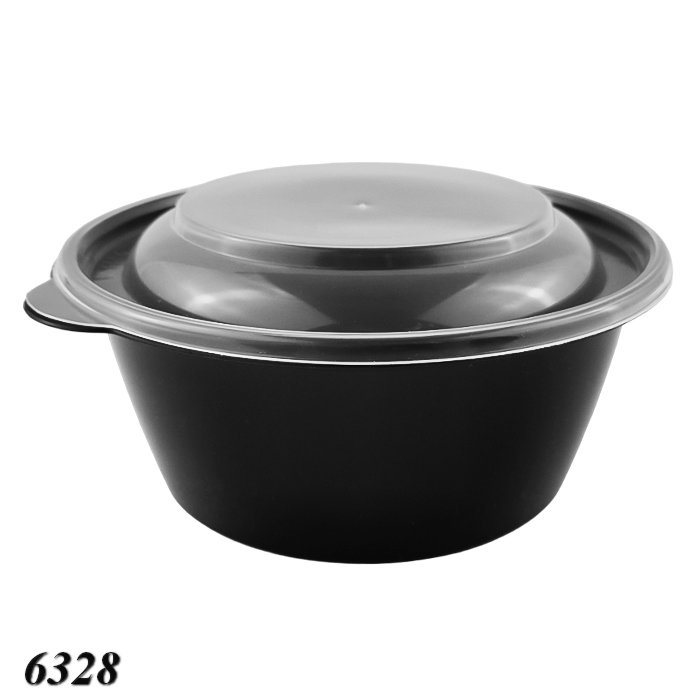 Супниця одноразова з кришкою чорна 500 мл Супниця одноразова з кришкою чорна 500 мл