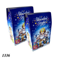 Новорічна коробка Сумка Синя 800 гр (1336)