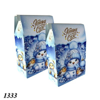 Новорічна коробка Сумка  Блакитна 800 гр (1333)
