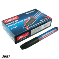 Маркер перманентний Weibo 2 мм Чорний  (3087) Маркер перманентний Weibo 2 мм Чорний  (3087)