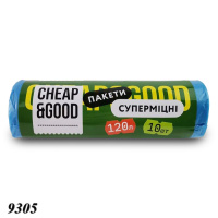 Пакети для сміття Cheap&Good 120 л 10 шт (9305) Пакети для сміття Cheap&Good 120 л 10 шт (9305)