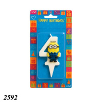 Свічка тортова цифра 4 Міньйон (2592)