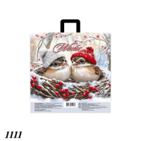 Пакет новорічний Горобці 38х34 см (1111)