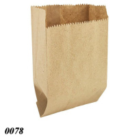 Пакет паперовий бурий 10×23×2 см, уп. 100 шт (0078)