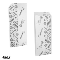 Пакет кутик паперовий Фаст-фуд Білий 9х21см 100 шт (4863) Пакет кутик паперовий Фаст-фуд Білий 9х21см 100 шт (4863)