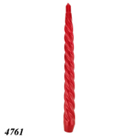 Свічка кручена перламутрова Червона d 22мм h 25см (4761)