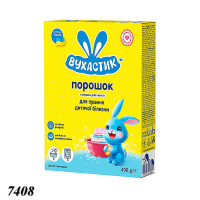 Порошок пральний Вухастик для дитячої білизни 400г (7408) Порошок пральний Вухастик для дитячої білизни 400г (7408)