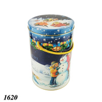 Новорічна коробка метал тубус Діти 1200 гр (1620)