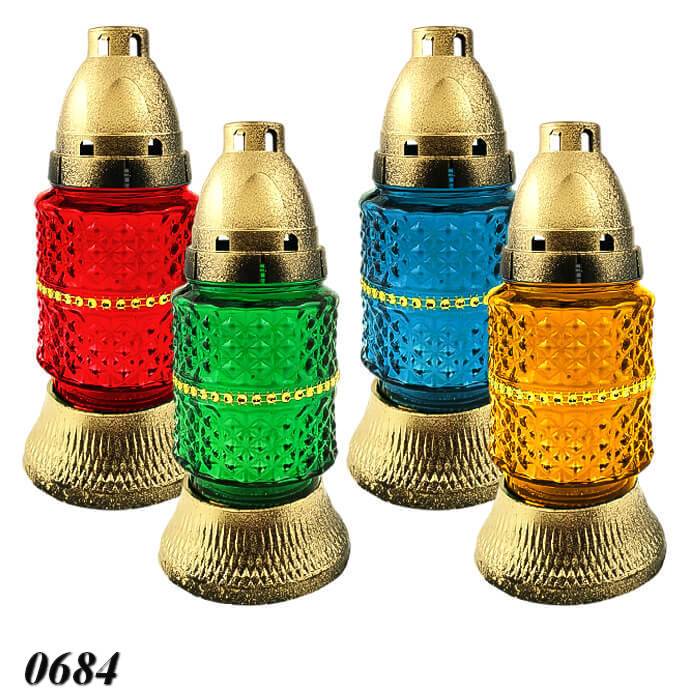 Свічка лампадка скло з камінчиками d 9 см h 18 см  Свічка лампадка скло з камінчиками d 9 см h 18 см