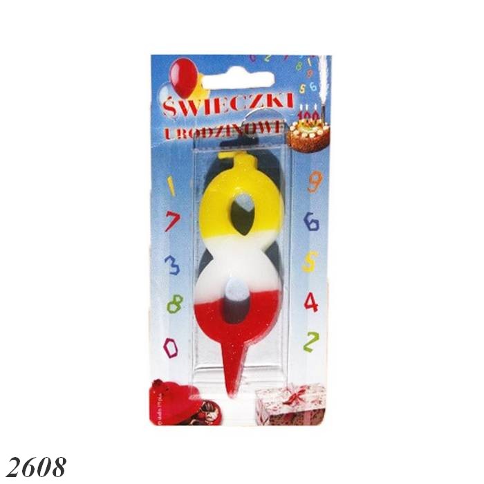 Свічка тортова цифра 8 Свічка тортова цифра 8