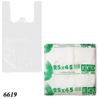 Пакети майка Люкс білі 25х45 см (6619)