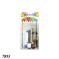 Свічка тортова цифра 1 (7853) Свічка тортова цифра 1 (7853)