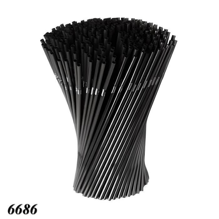 Соломка з вигином d4.8 210 мм 200 шт Чорний Соломка з вигином d4.8 210 мм 200 шт Чорний
