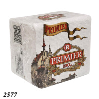 Серветка PRIMIER 100 шт одношарова Біла (2577)