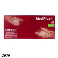 Рукавички амбулаторні латексні сині MediPlus 50 шт  S (2070)